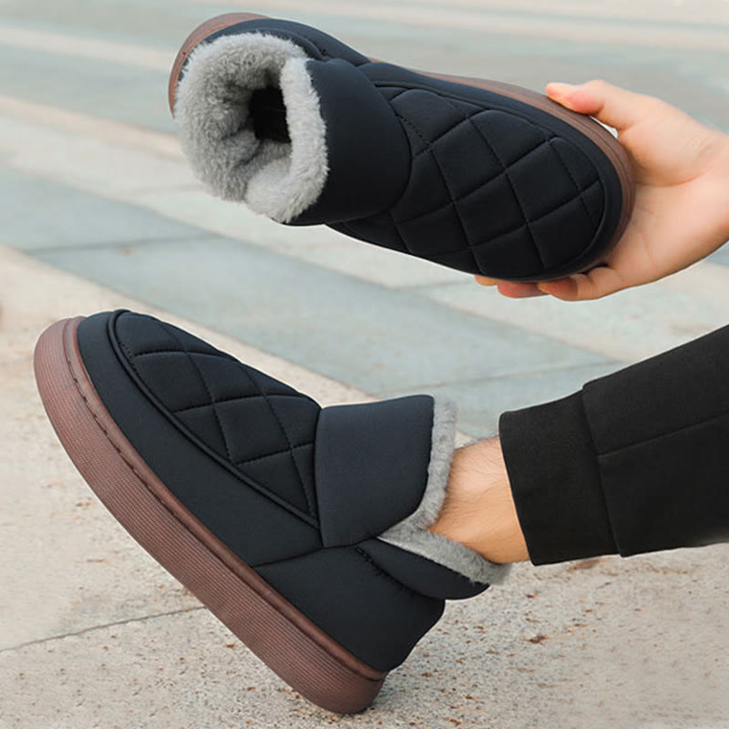 Plus Size Plush Grid Slippers - image 5