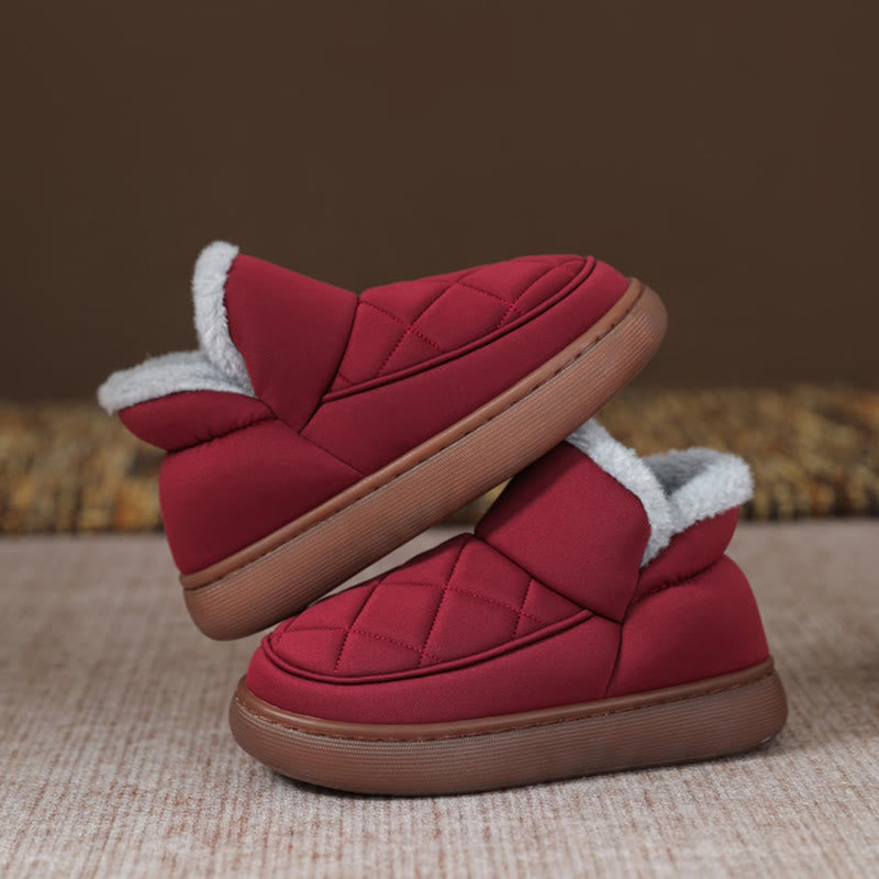 Plus Size Plush Grid Slippers - image 13
