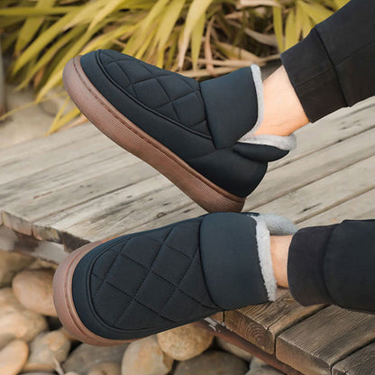 Plus Size Plush Grid Slippers - image 7
