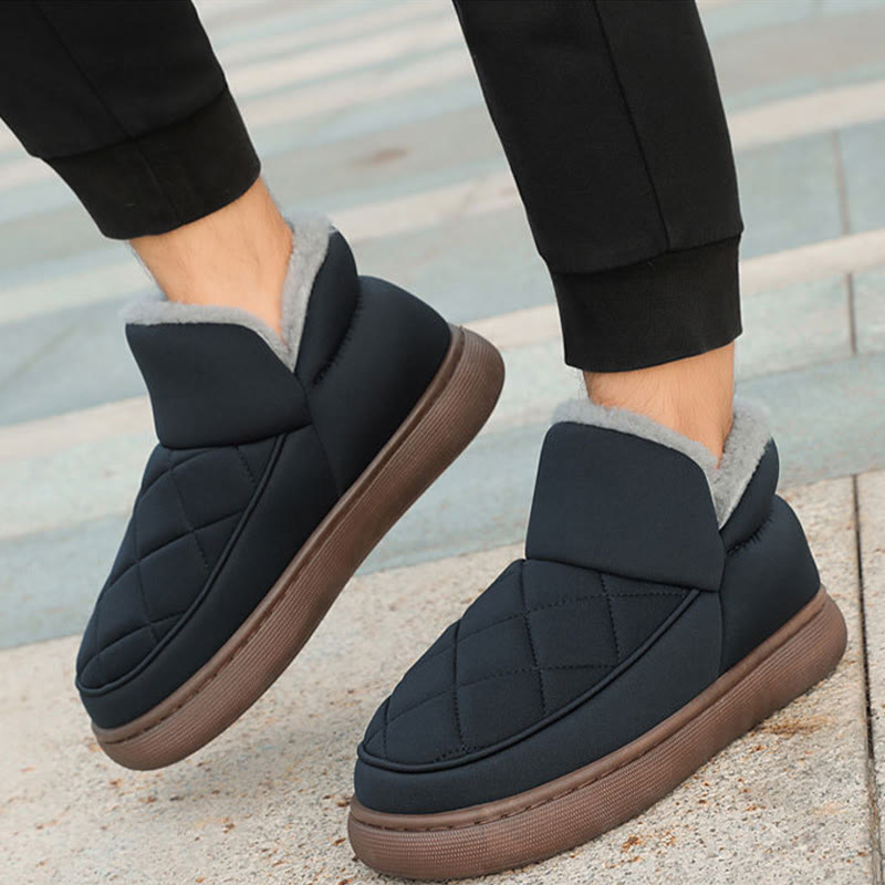 Plus Size Plush Grid Slippers - image 8