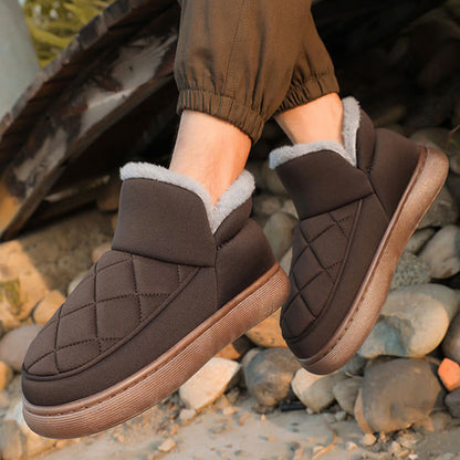 Plus Size Plush Grid Slippers - image 9