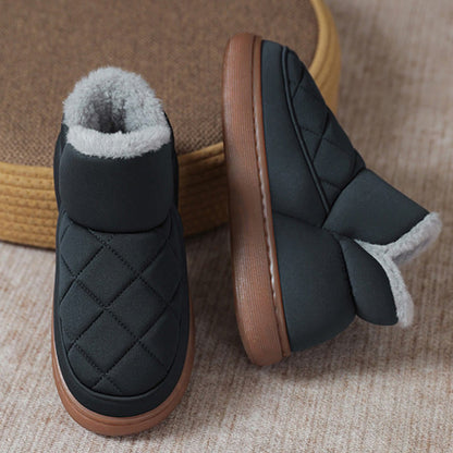 Plus Size Plush Grid Slippers - image 12
