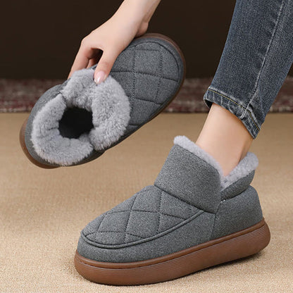 Plus Size Plush Grid Slippers - image 3
