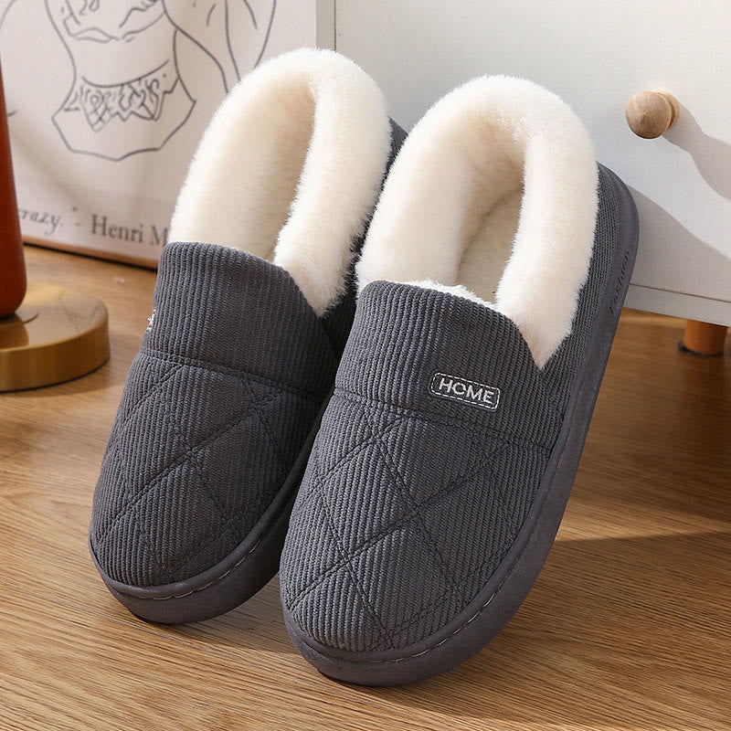 Plus Size Simple Cozy Design Slippers - Grey - EU44-45(US10-11) - image 11