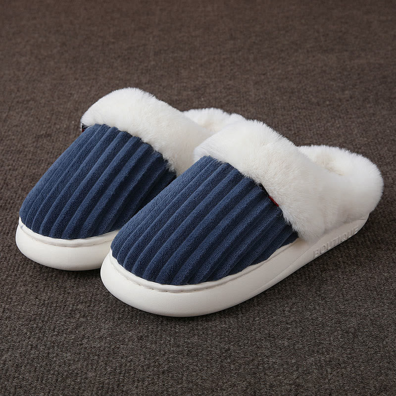 Plus Size White Plush Slippers - image 3