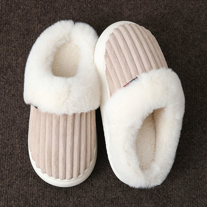 Plus Size White Plush Slippers - Khaki - EU46-47(US8-9) - image 11