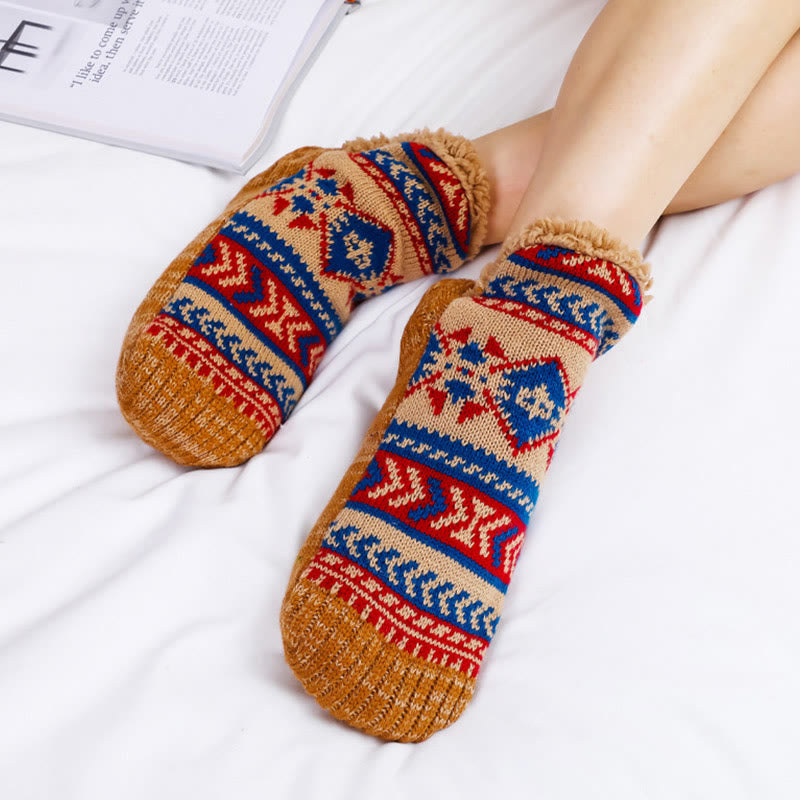 Plus Size Diamond Pattern Slipper Socks - image 3
