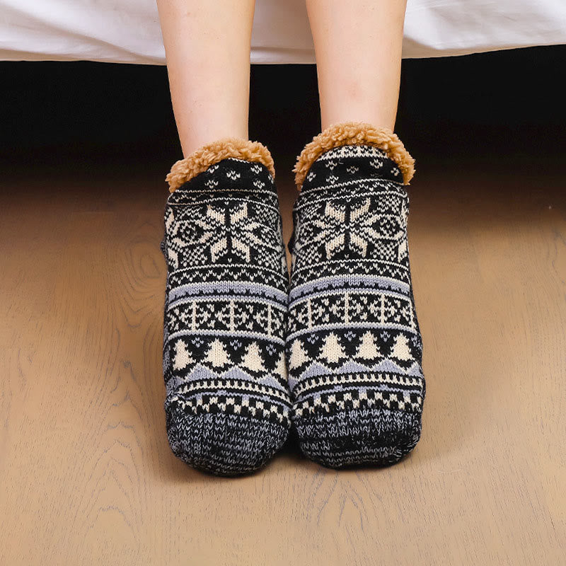 Plus Size Diamond Pattern Slipper Socks - image 5