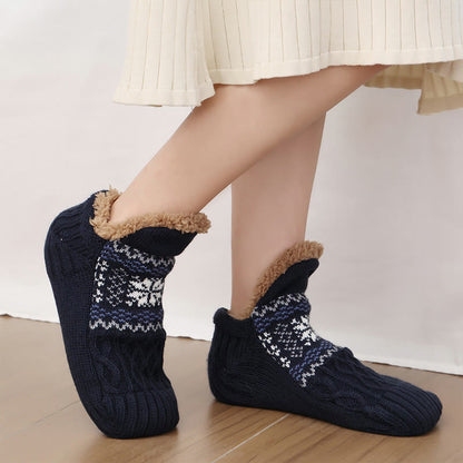 Plus Size Snowflake Slipper Socks - image 1