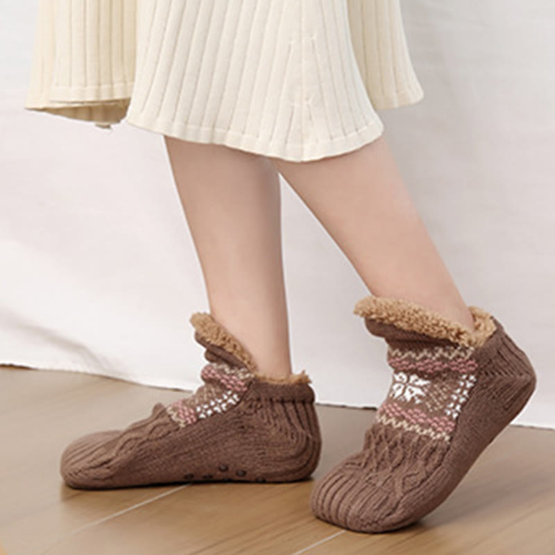 Plus Size Snowflake Slipper Socks - image 11
