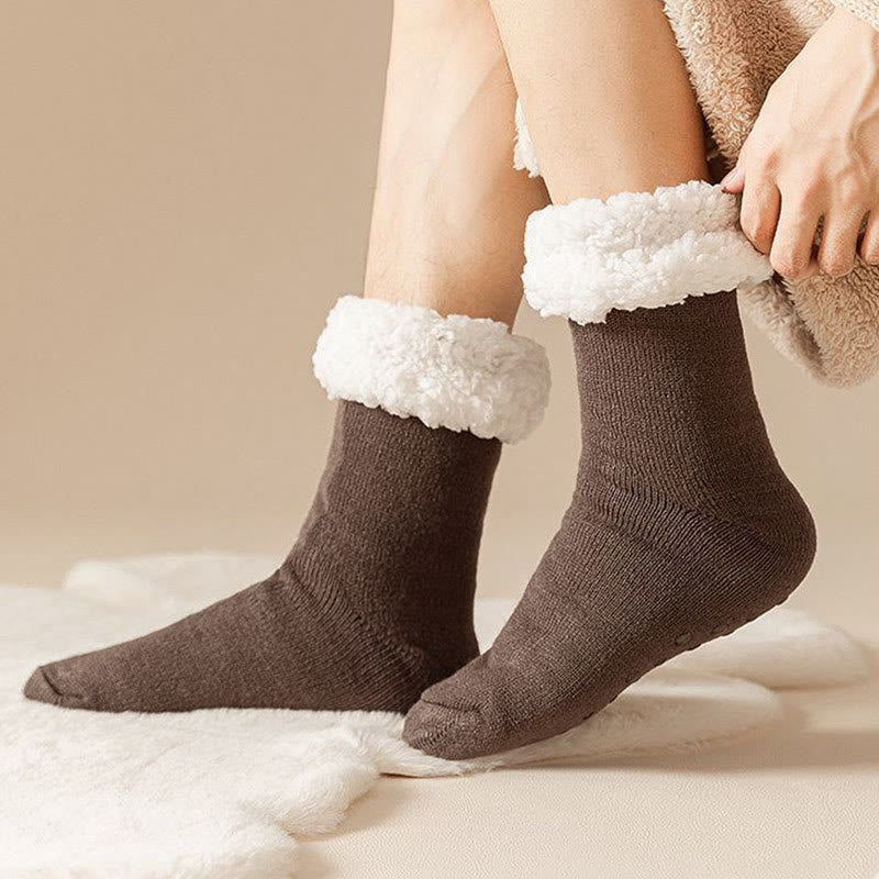 Plus Size Elastic Solid Color Slipper Socks - image 4