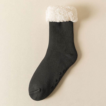 Plus Size Elastic Solid Color Slipper Socks - Dark Grey - EU39-43(US6-9) - image 11