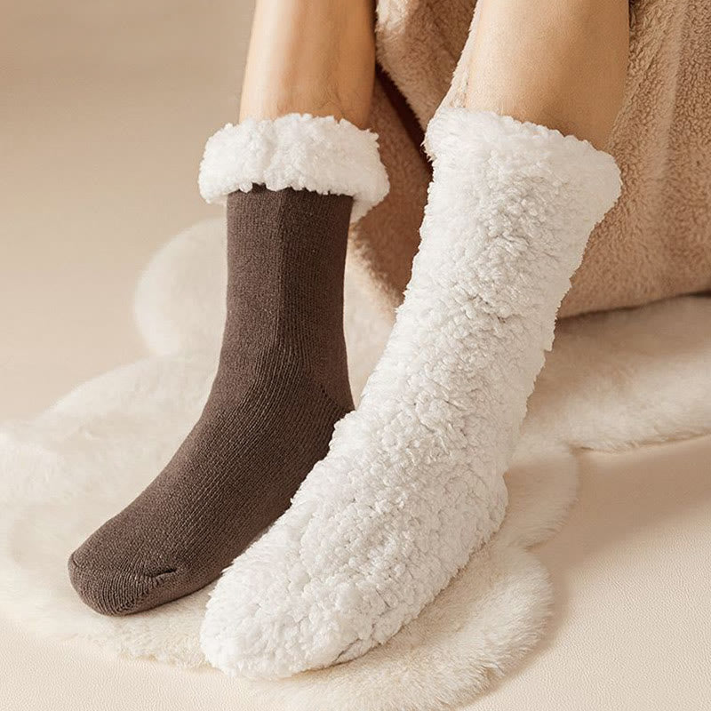 Plus Size Elastic Solid Color Slipper Socks - image 6