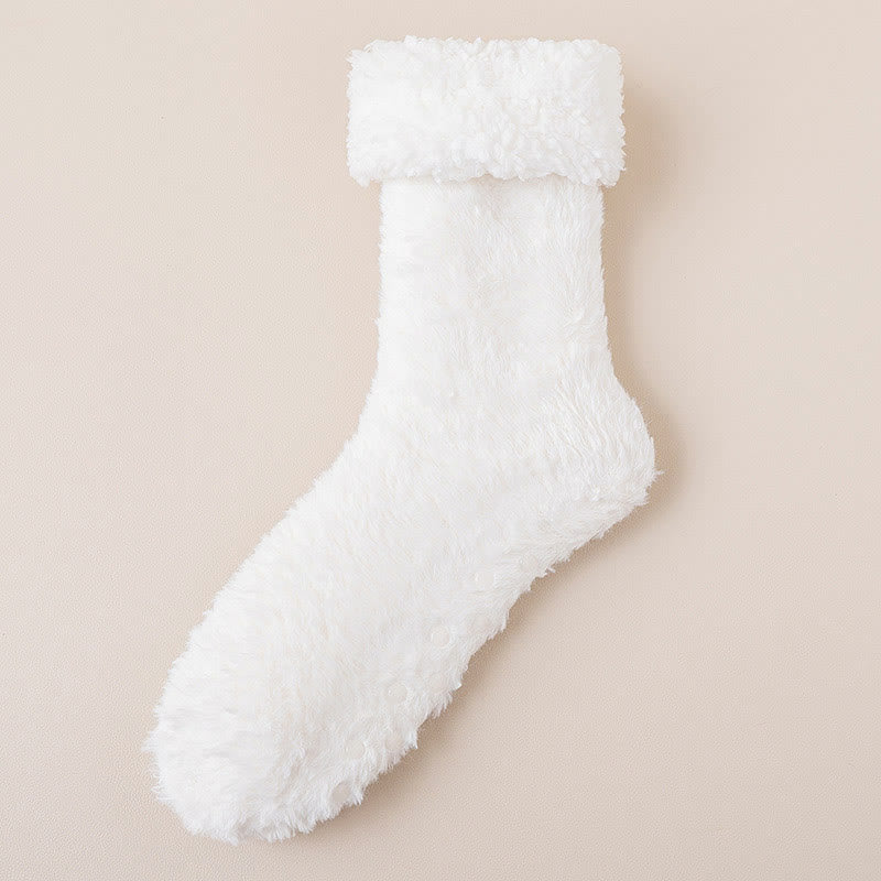 Plus Size Skin Friendly Feel Slipper Socks - White - EU39-43(US6-9) - image 9