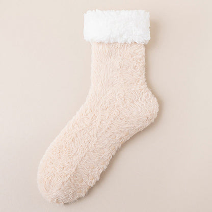 Plus Size Skin Friendly Feel Slipper Socks - Khaki - EU39-43(US6-9) - image 11