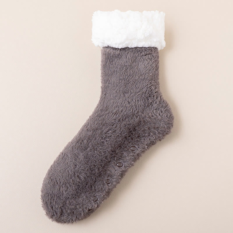 Plus Size Skin Friendly Feel Slipper Socks - Dark Grey - EU39-43(US6-9) - image 10