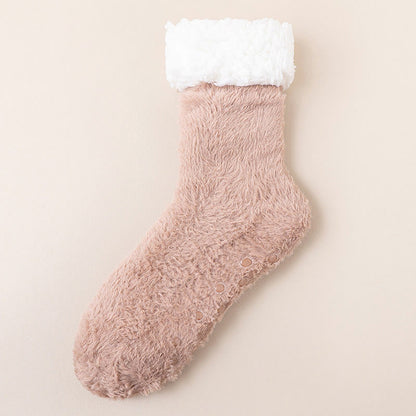 Plus Size Skin Friendly Feel Slipper Socks - Coffee - EU39-43(US6-9) - image 12