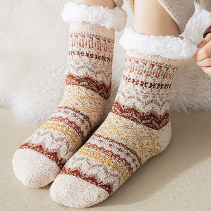 Plus Size Ethnic Style Slipper Socks - image 2