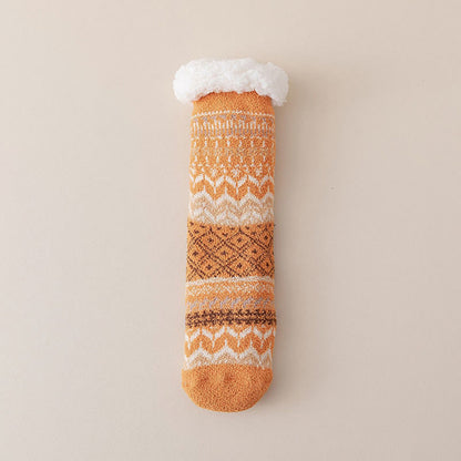 Plus Size Ethnic Style Slipper Socks - Orange - EU36-41(US3-7.5) - image 14