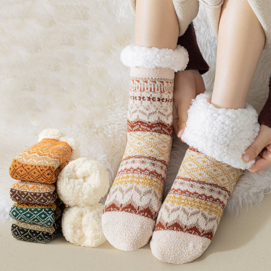 Plus Size Ethnic Style Slipper Socks - image 0