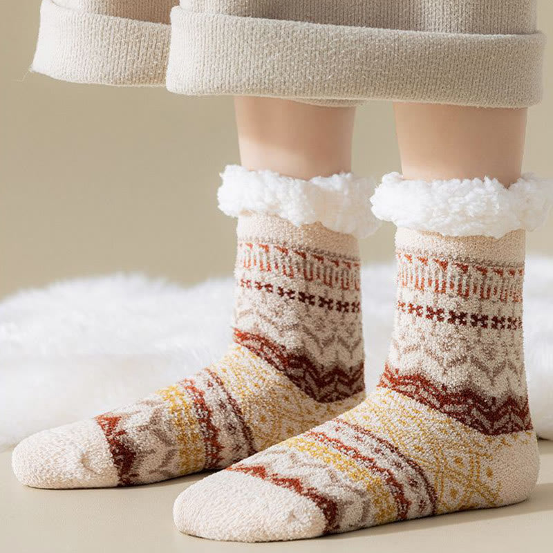 Plus Size Ethnic Style Slipper Socks - image 1