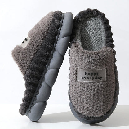 Plus Size Happy Everyday Slippers - Grey - EU46-47(US9-10) - image 5