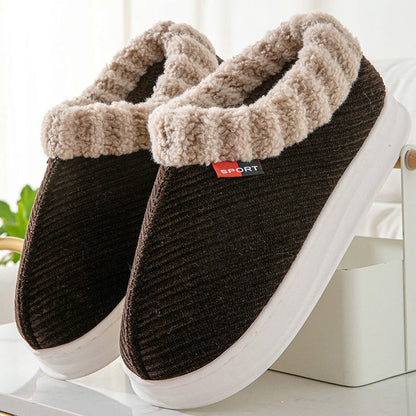 Plus Size Soft Plush Slippers - Coffee - EU43-44(US9-10) - image 7