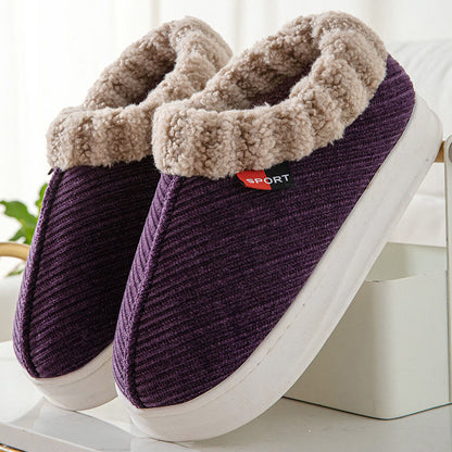 Plus Size Soft Plush Slippers - Purple - EU43-44(US9-10) - image 10