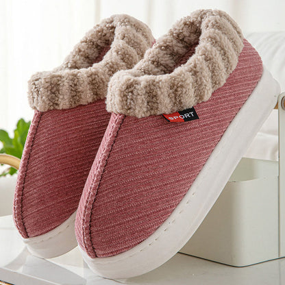 Plus Size Soft Plush Slippers - Pink - EU43-44(US9-10) - image 9