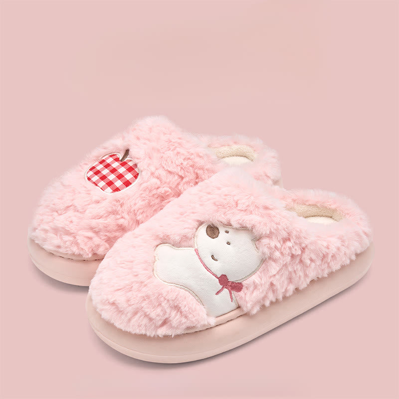 Plus Size Plush Puppy Slippers - Pink - EU44-45(US10-11) - image 9