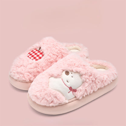 Plus Size Plush Puppy Slippers - Pink - EU44-45(US10-11) - image 9