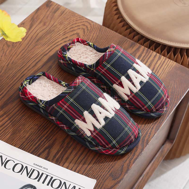 Plus Size Scottish Tartan Slippers - image 1