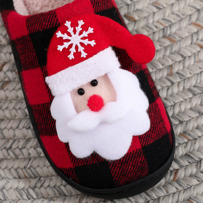 Plus Size Checkered Santa Claus Slippers - image 6