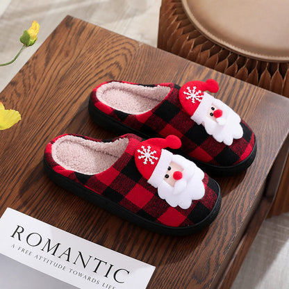 Plus Size Checkered Santa Claus Slippers - image 3