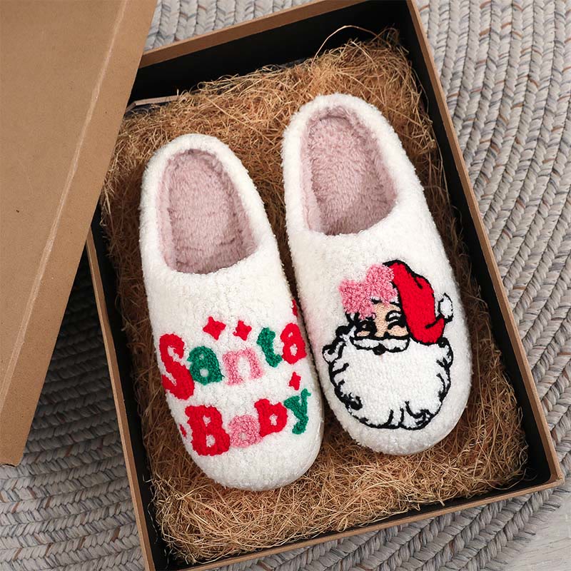 Plus Size Santa Baby Slippers - image 0