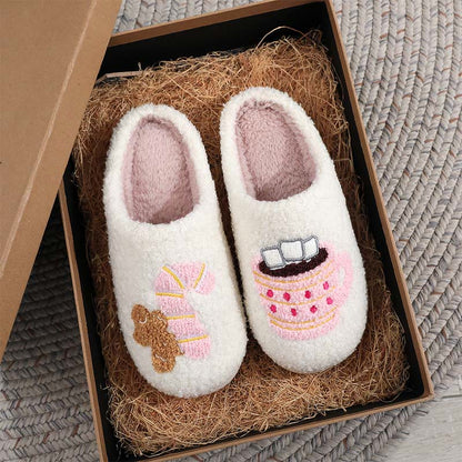 Plus Size Pink Gingerbread Man Candy Slippers - image 0