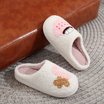 Plus Size Pink Gingerbread Man Candy Slippers - image 2