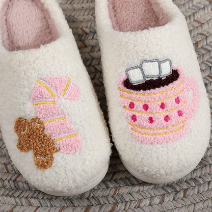 Plus Size Pink Gingerbread Man Candy Slippers - image 4