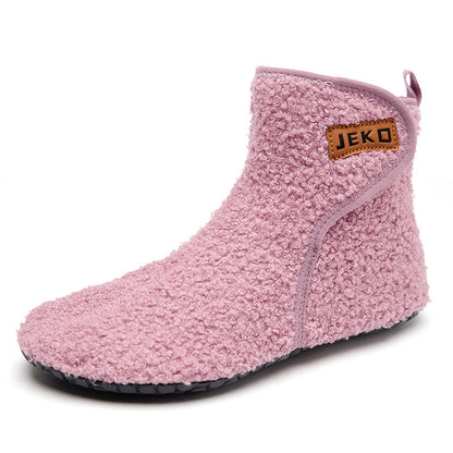 Plus Size Solid Color Velcro Slippers - Pink - EU42-43(US8.5-9) - image 13