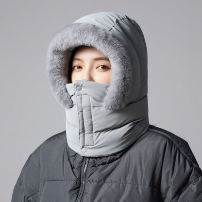 Solid Color Hooded Scarf - image 4