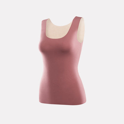 Seamless U Neck Stretch Base Layer Vest - Rose - 3XL - image 13