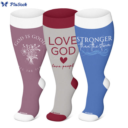 Plus Size Faith Christian Compression Socks - image 0