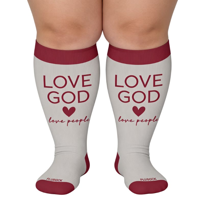 Plus Size Faith Christian Compression Socks - image 1
