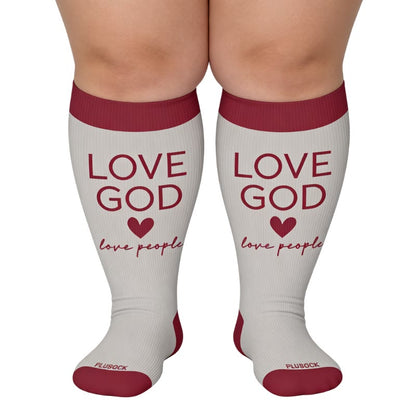 Plus Size Faith Christian Compression Socks - image 1
