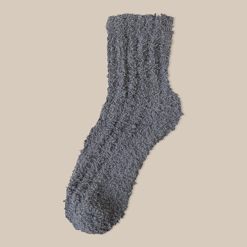 Coral fleece Winter Sleep Socks(7 Pairs) - Dark Grey - EU39-43(US6-9) - image 16