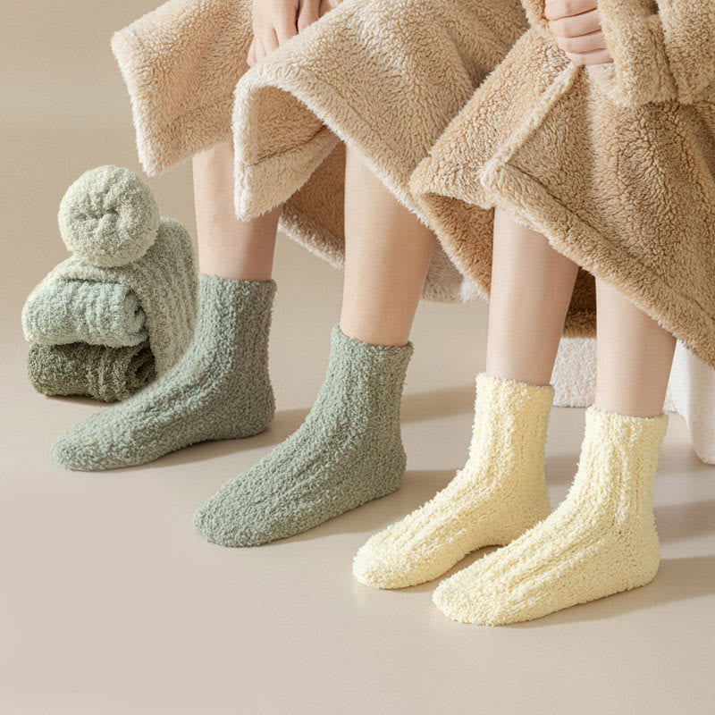 Coral fleece Winter Sleep Socks(7 Pairs) - image 5