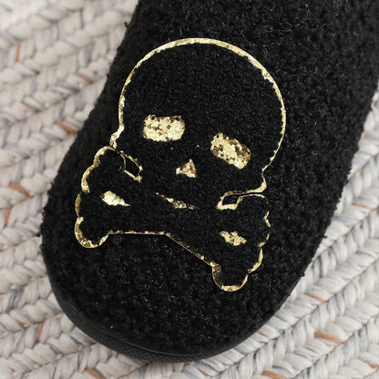 Plus Size Skull Crossbones Slippers - image 1