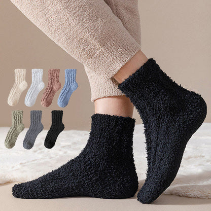 Coral fleece Winter Sleep Socks(7 Pairs) - image 0