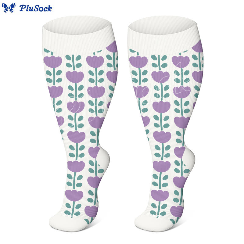 Plus Size Trio Flora Compression Socks - image 10