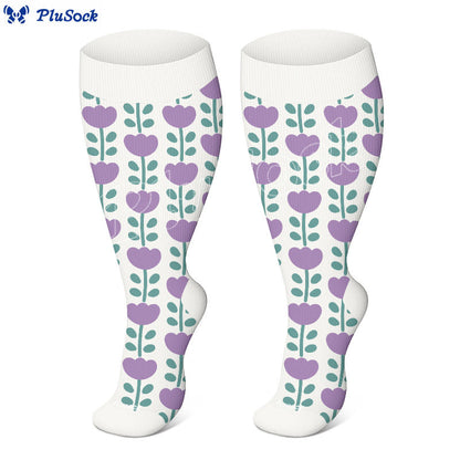Plus Size Trio Flora Compression Socks - image 10